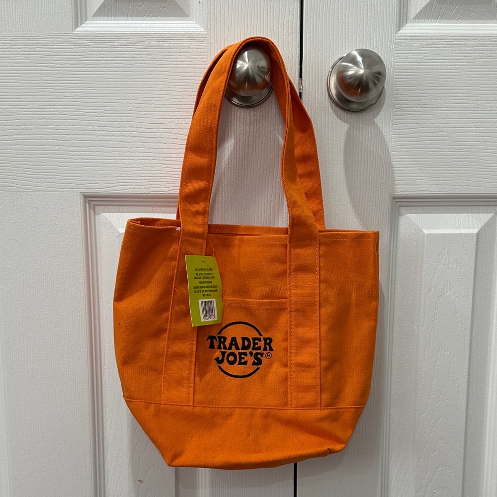 Trader Joe's Orange Mini Tote Bag